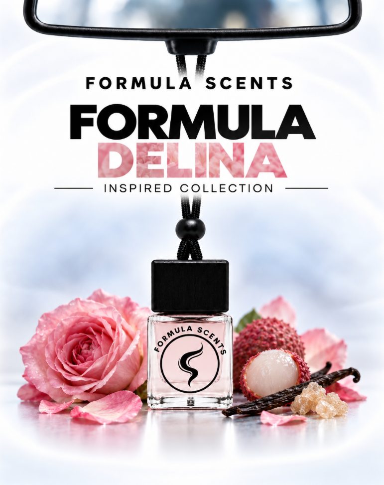 Formula Delina, flacon Formula Scents avec ses ingrédients