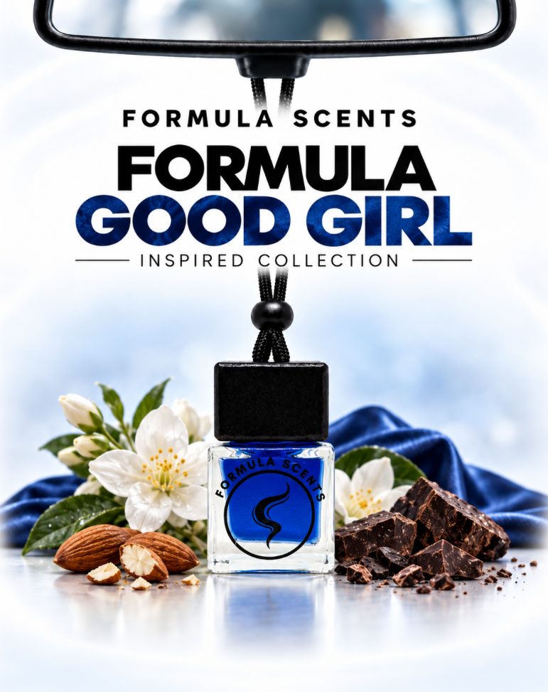 Formula Good Girl, flacon Formula Scents avec ses ingrédients