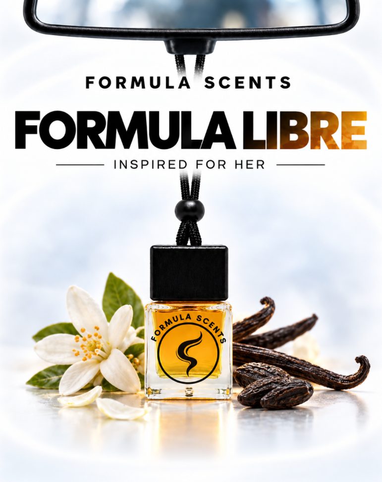 Formula Libre, flacon Formula Scents avec ses ingrédients