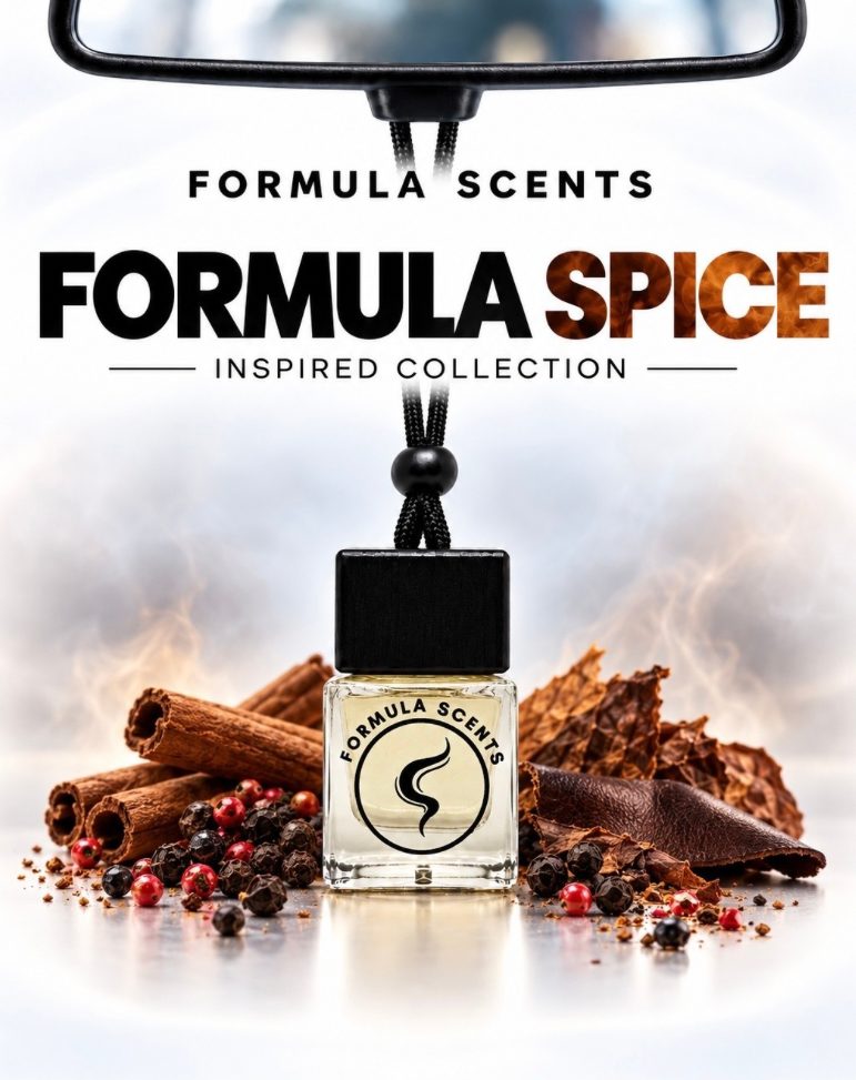 Formula Spice, flacon Formula Scents avec ses ingrédients