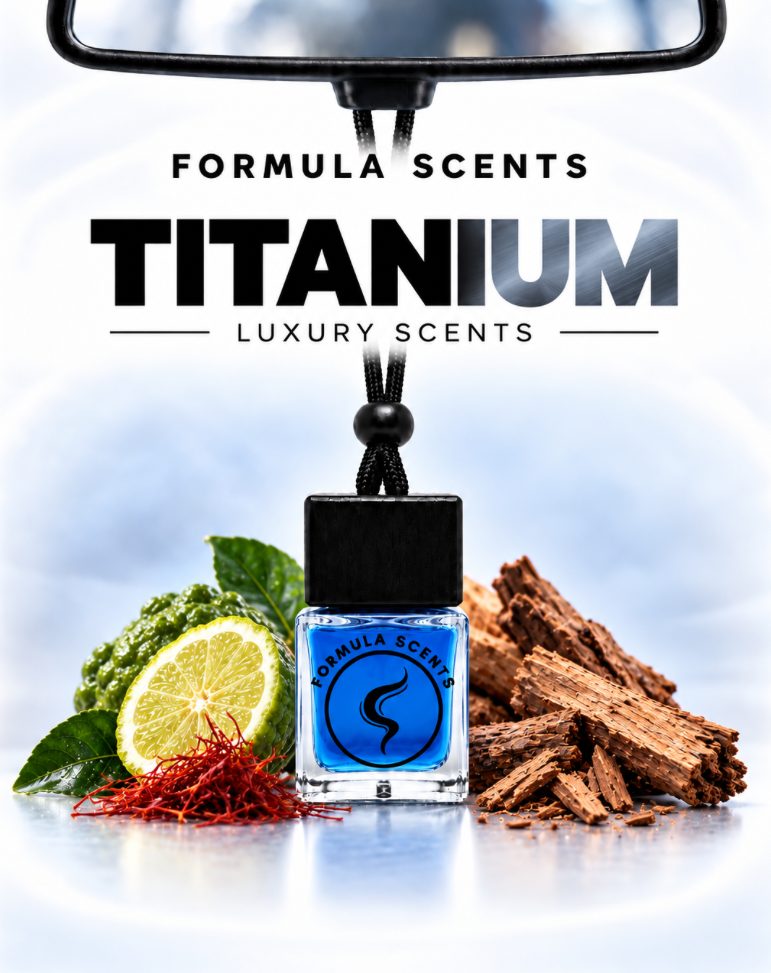 Titanium, flacon Formula Scents avec ses ingrédients